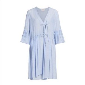 MUNTHE Efficient Bell-sleeve Shift Dress In Blue